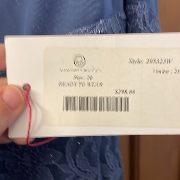 Mother of the bride long dress NWT 20 W slate blue/lavendar. - Picture 3 of 4